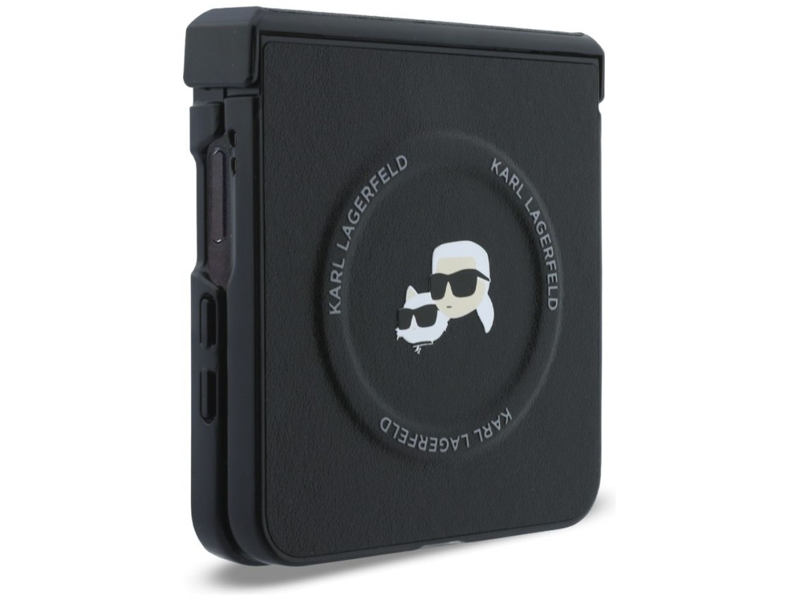 Karl Lagerfeld Karl&Choupette Pins MagSafe Case for Samsung Galaxy Z Flip 8 - Black