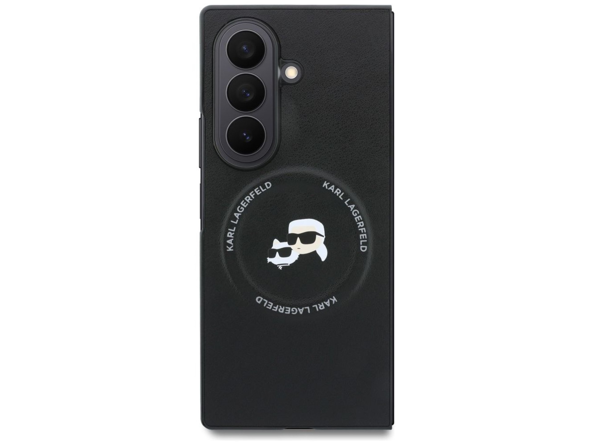 Capa MagSafe Karl Lagerfeld Karl&Choupette Pins para Samsung Galaxy Z Fold 8 Ultra - Preta