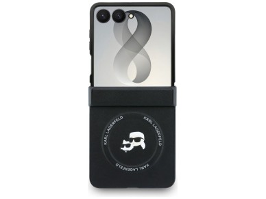 Capa MagSafe Karl Lagerfeld Karl&Choupette Pins para Samsung Galaxy Z Flip 8 - Preta