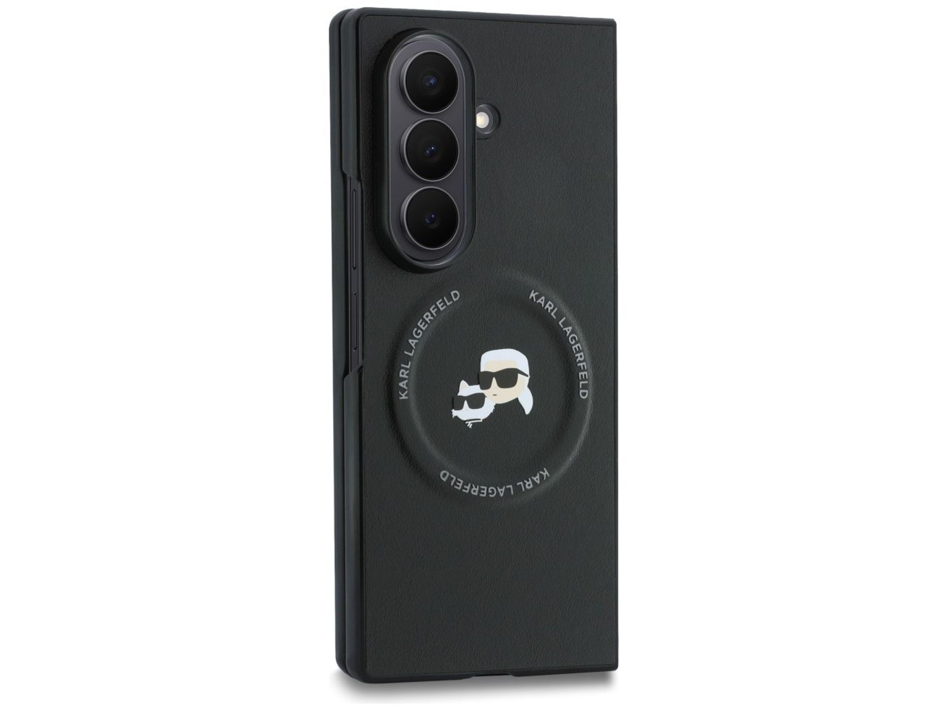 Capa MagSafe Karl Lagerfeld Karl&Choupette Pins para Samsung Galaxy Z Fold 8 Ultra - Preta