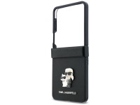 Capa Karl Lagerfeld Karl&Choupette Saffiano Pins para Samsung Galaxy Z Flip 8 - Preta