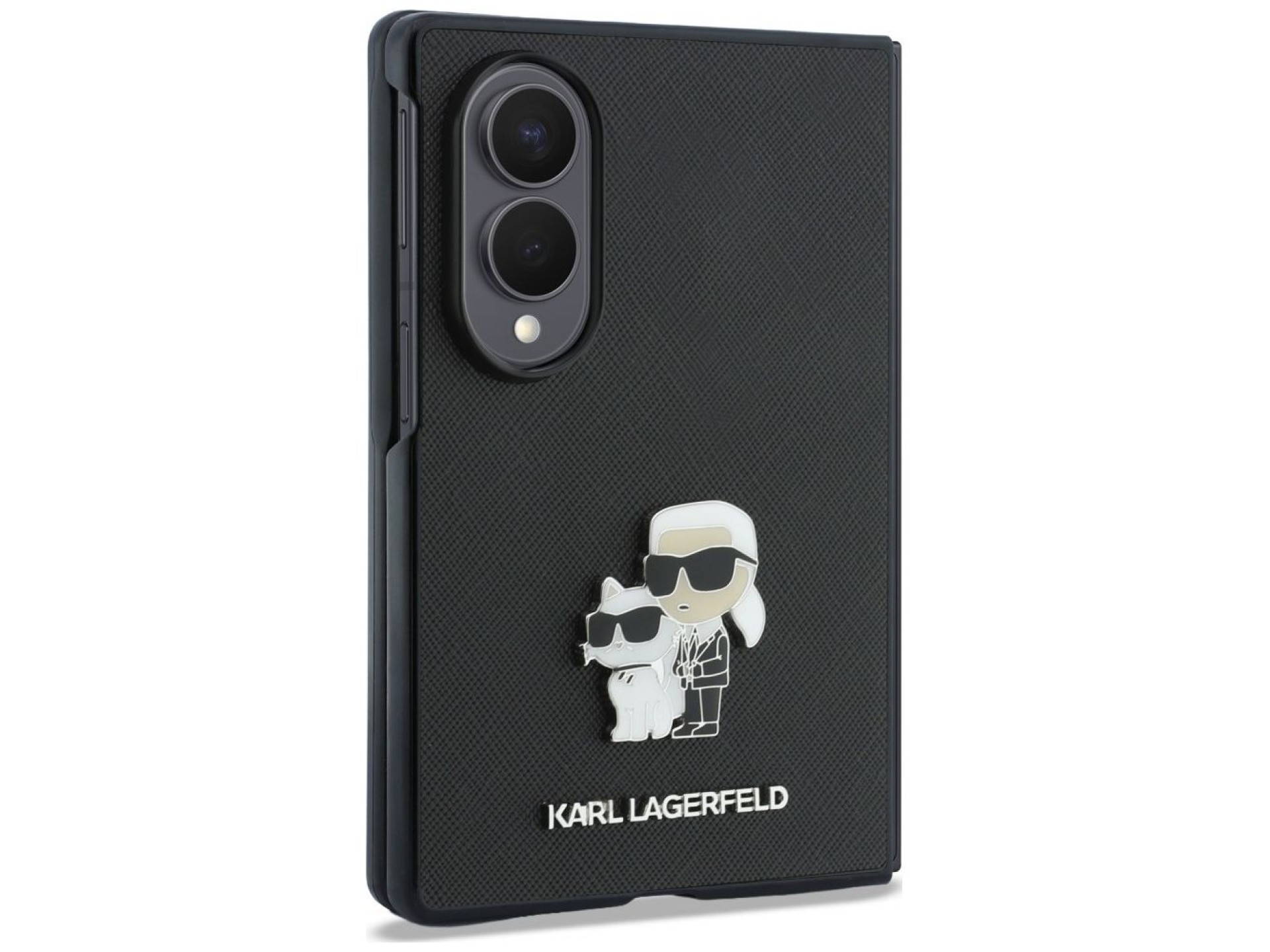 Funda Karl Lagerfeld Saffiano Karl&Choupette Pin para Samsung Galaxy Z Fold 8 - Negra