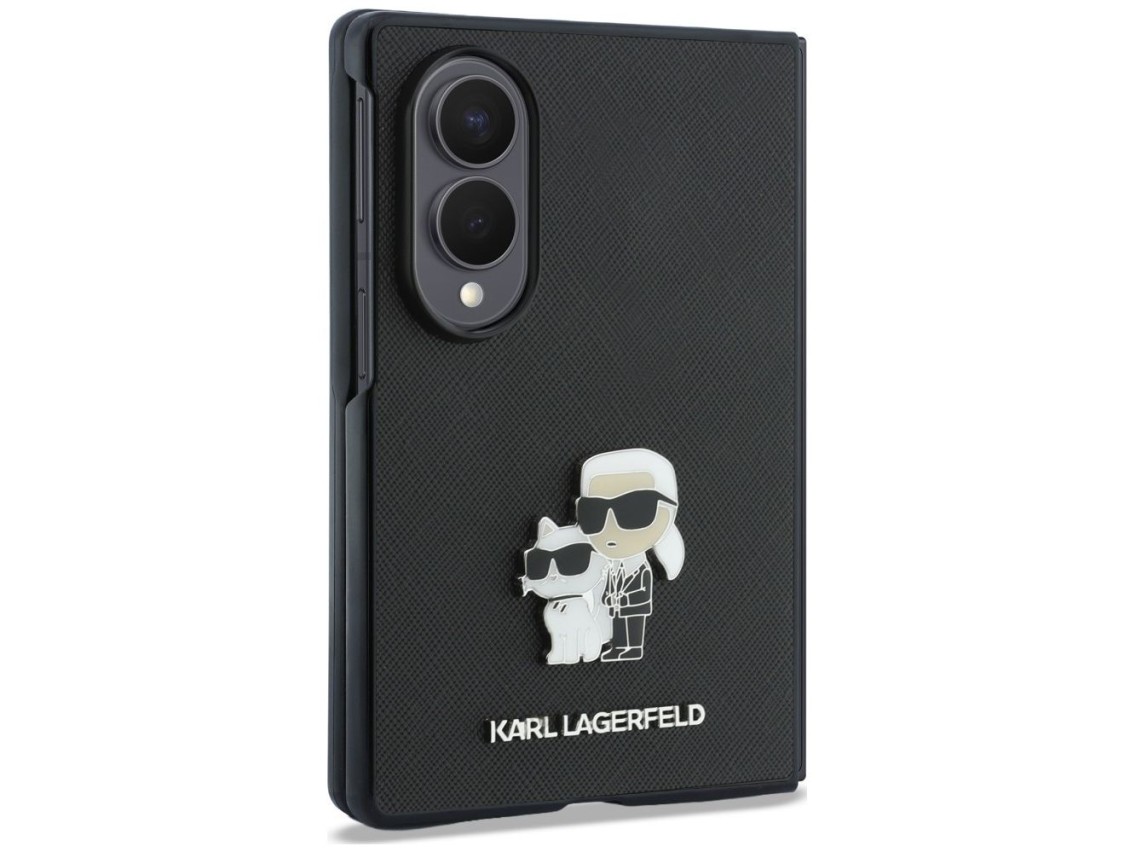 Funda Karl Lagerfeld Saffiano Karl&Choupette Pin para Samsung Galaxy Z Fold 8 - Negra