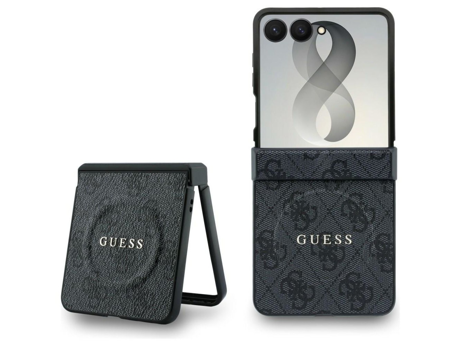 Capa Guess 4G Classic MagSafe para Samsung Galaxy Z Flip 8 - Preta