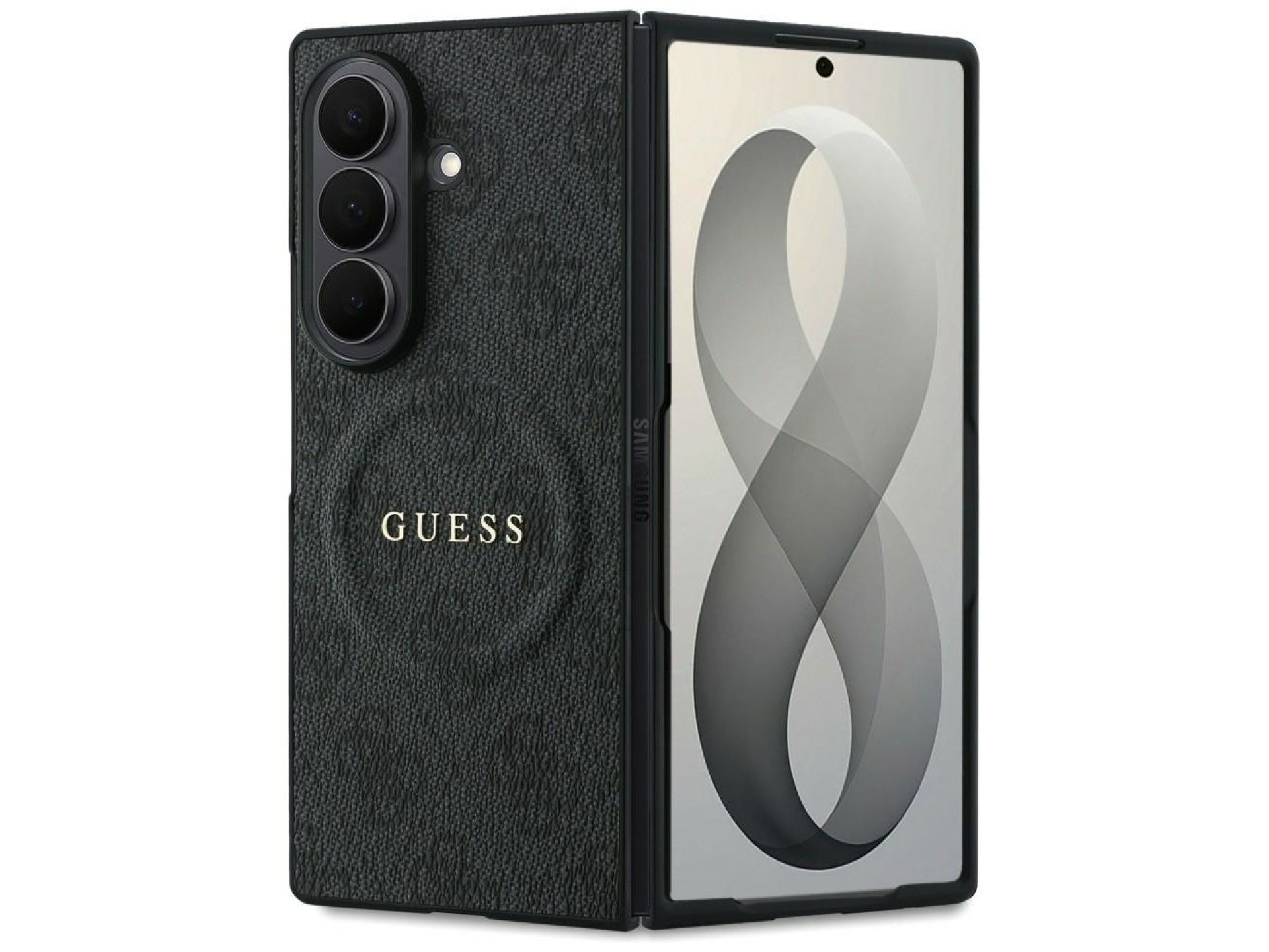 Funda Guess 4G Classic MagSafe para Samsung Galaxy Z Fold 8 Ultra - Negra