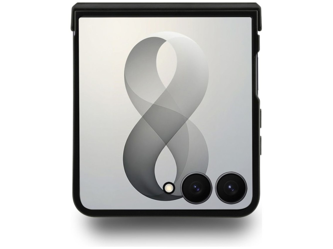 Capa Guess 4G Classic MagSafe para Samsung Galaxy Z Flip 8 - Preta