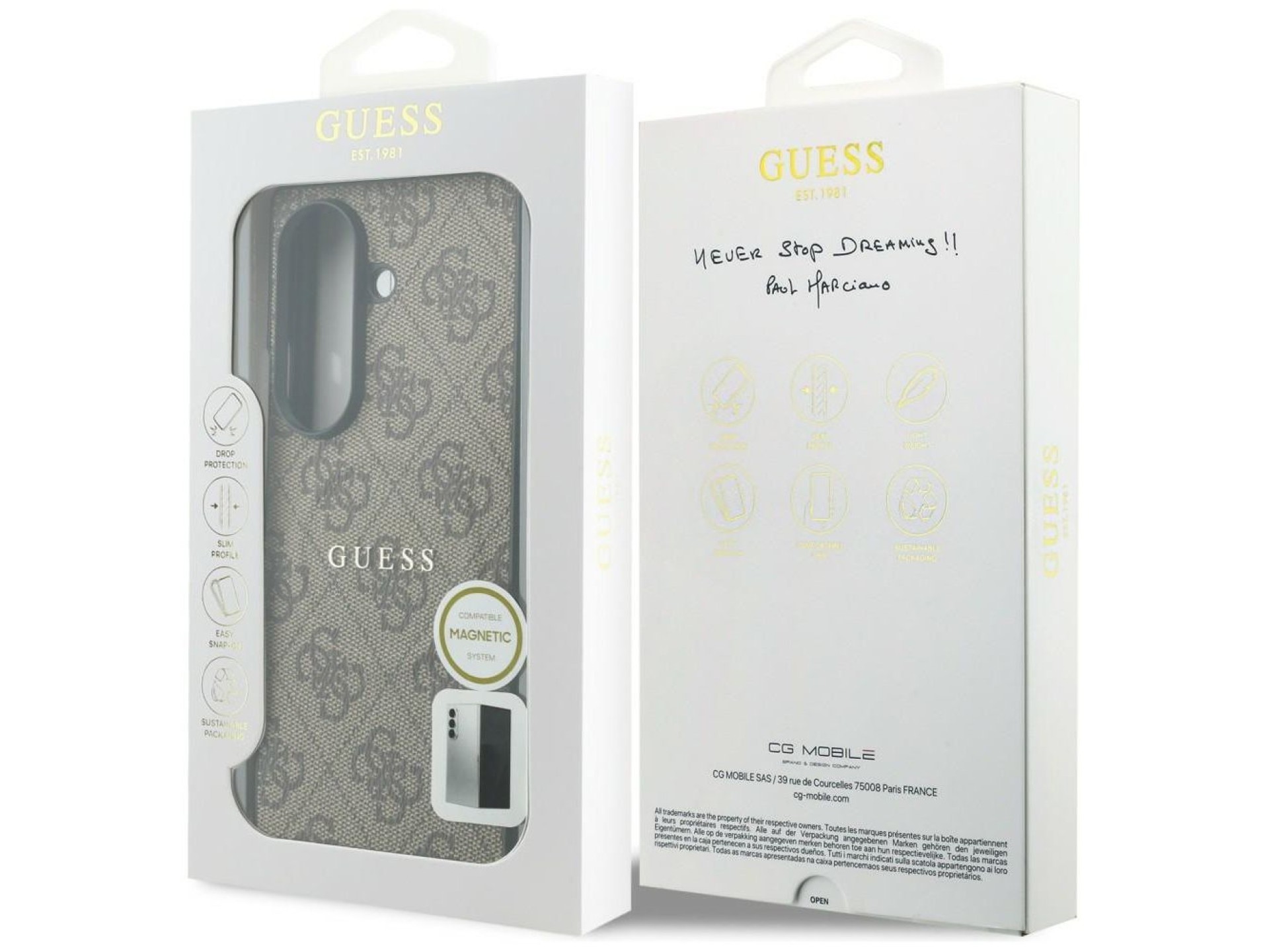 Capa Guess 4G Classic MagSafe para Samsung Galaxy Z Fold 8 Ultra - Marrom