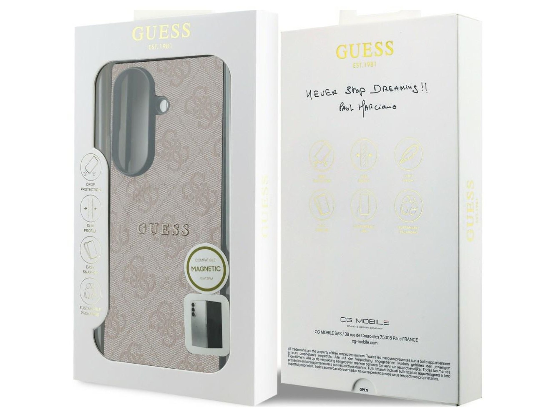 Guess 4G Classic MagSafe Case for Samsung Galaxy Z Fold 8 Ultra - Pink