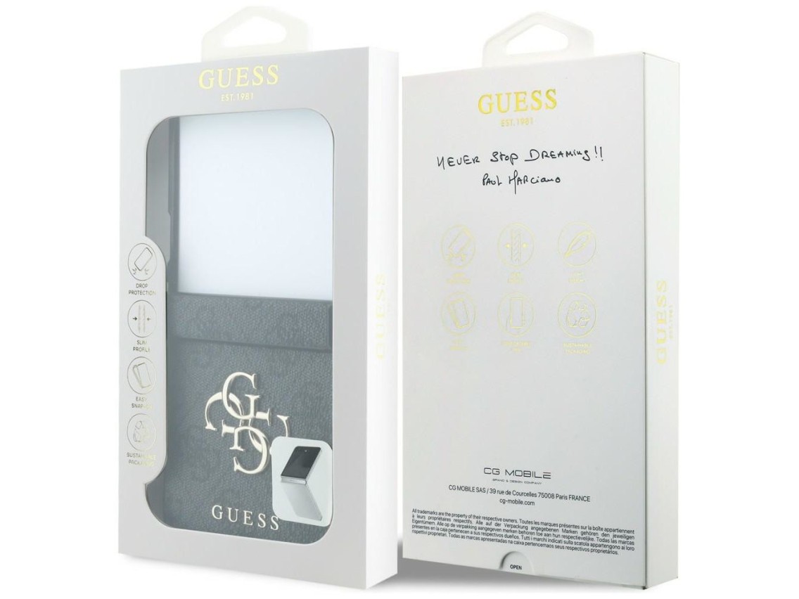 Guess Big 4G Logo Case for Samsung Galaxy Z Flip 8 - Black