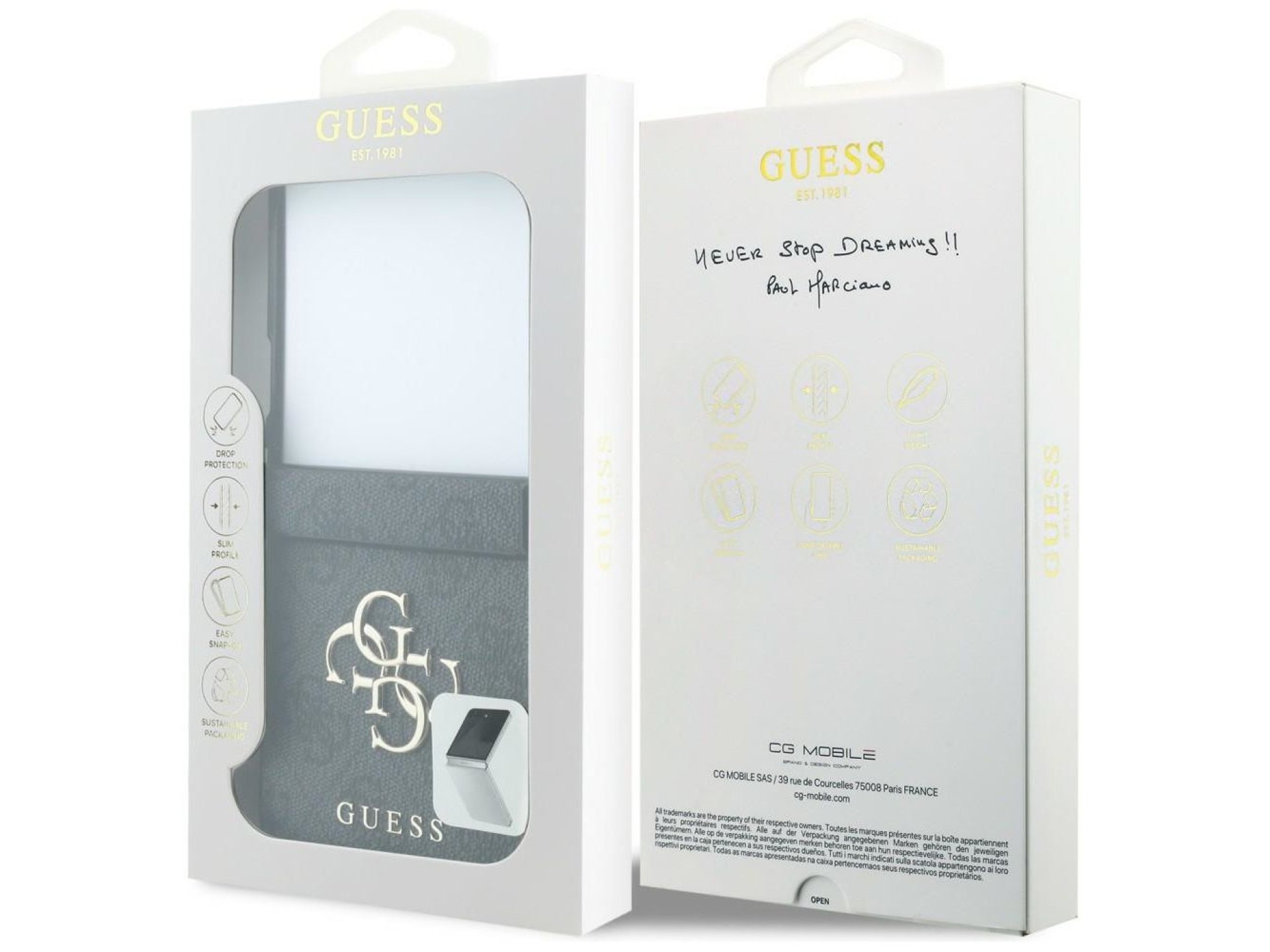 Guess Big 4G Logo Case for Samsung Galaxy Z Flip 8 - Black