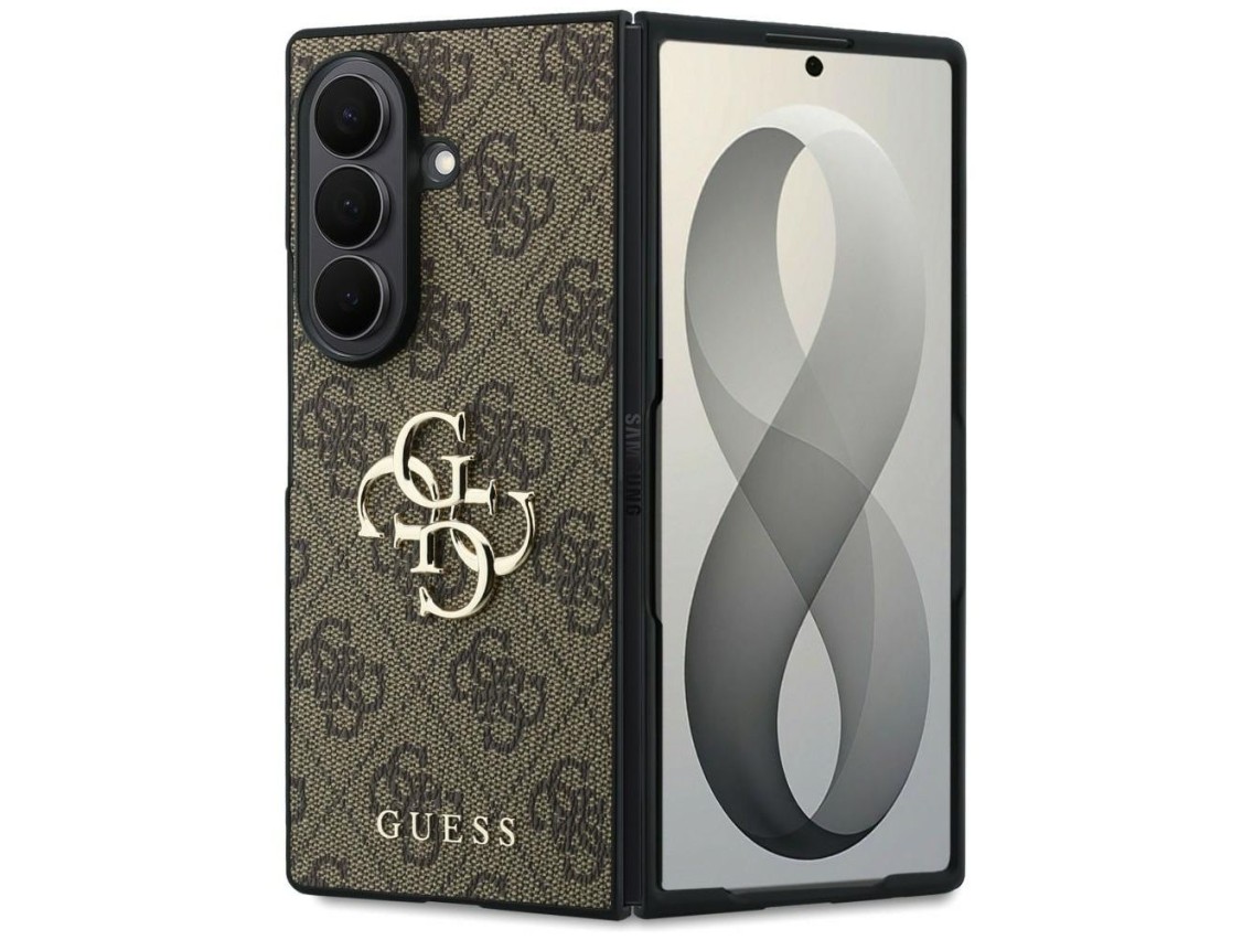 Guess Big 4G Logo Case for Samsung Galaxy Z Fold 8 Ultra - Brown
