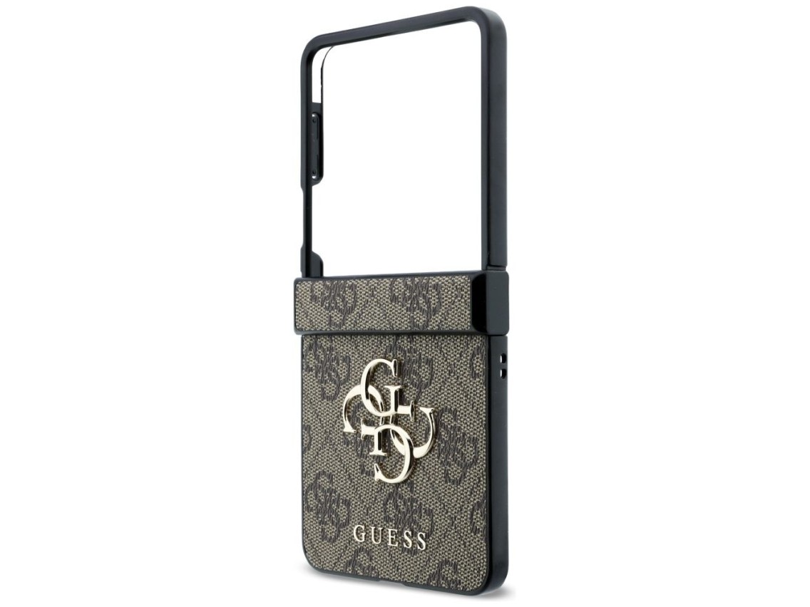 Capa Guess com logo 4G grande para Samsung Galaxy Z Flip 8 - Marrom