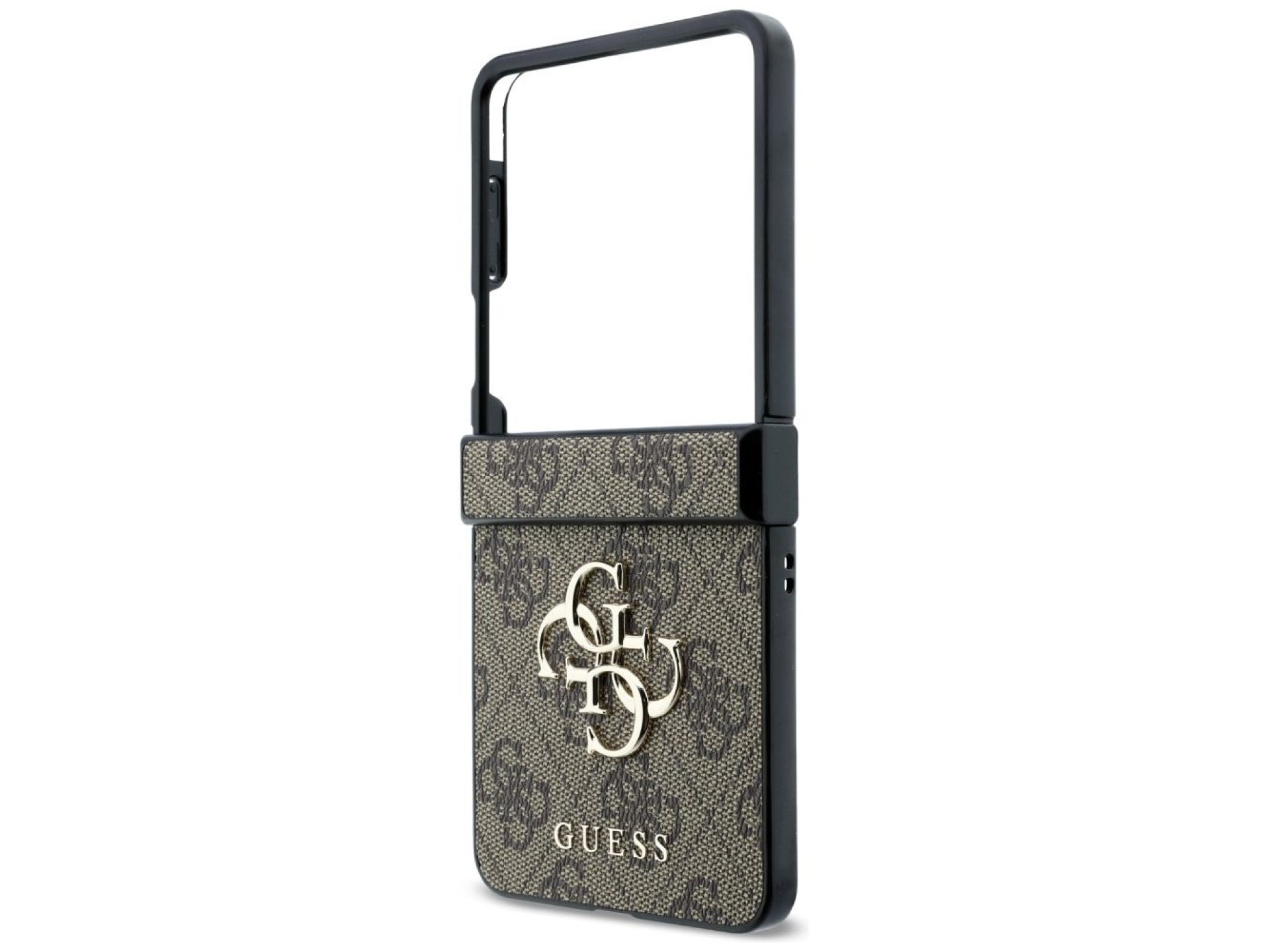 Capa Guess com logo 4G grande para Samsung Galaxy Z Flip 8 - Marrom
