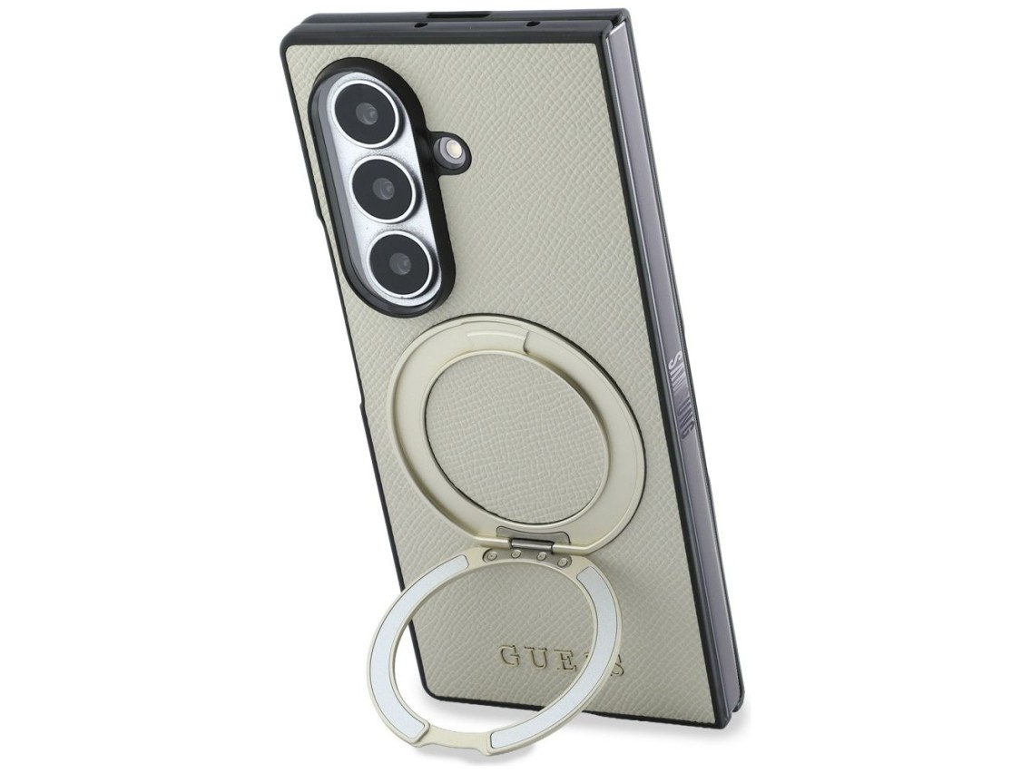 Funda Guess Magnetic Ring Stand Grained Classic Logo MagSafe para Samsung Galaxy Z Fold 8 Ultra - be