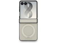 Funda Guess Magnetic Ring Stand Grained Classic Logo MagSafe para Samsung Galaxy Z Flip 8 - beige Funda Guess Magnetic Ring Stand Grained Classic Logo MagSafe para Samsung Galaxy Z Flip 8 - beige