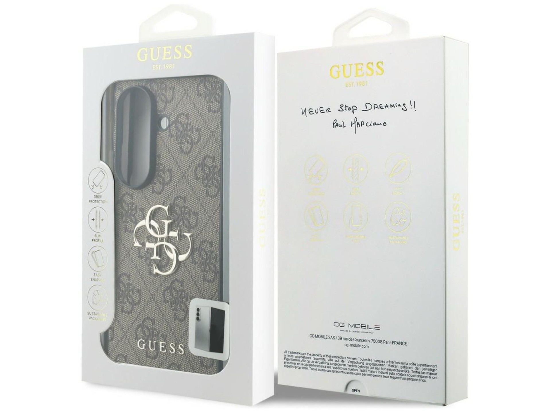 Guess Big 4G Logo Case for Samsung Galaxy Z Fold 8 Ultra - Brown