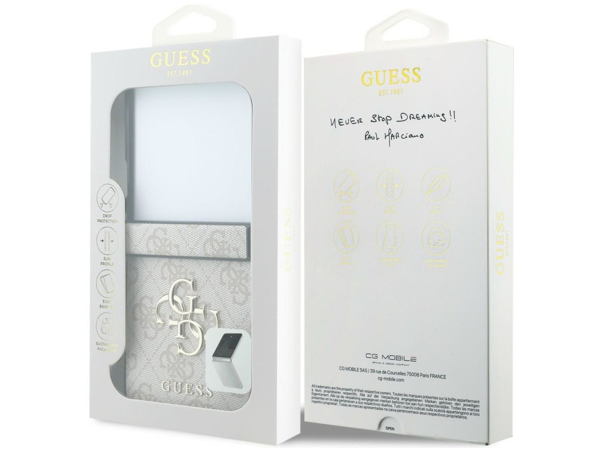 Guess Big 4G Logo Case for Samsung Galaxy Z Flip 8 - Pink