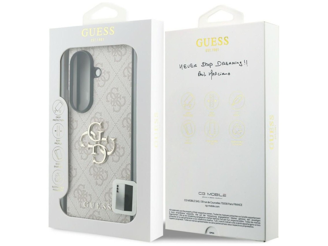 Funda Guess con logo grande 4G para Samsung Galaxy Z Fold 8 Ultra - Rosa