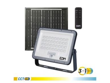Foco proyector led solar 3cct 50 w 800 lm