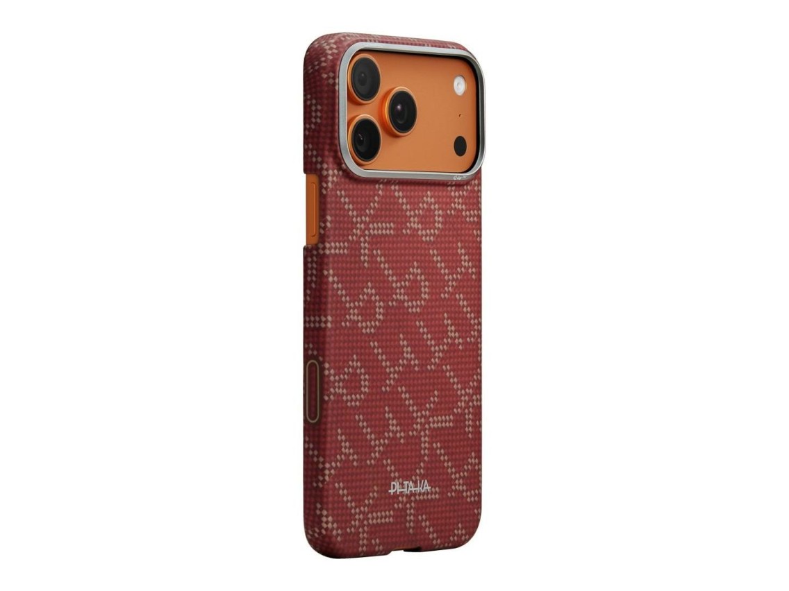 Case PITAKA Ultra-Slim Monogram MagSafe for iPhone 17 Pro Max gold red