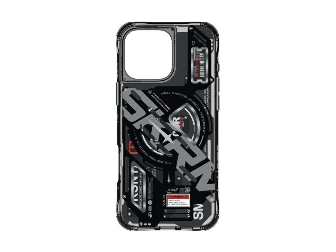 Capa Skinarma Ekho para iPhone 16 Pro 6.3" com carregamento magnético, preta