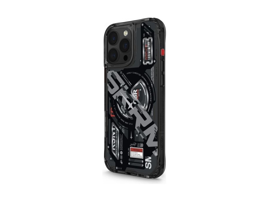 Capa Skinarma Ekho para iPhone 16 Pro 6.3" com carregamento magnético, preta