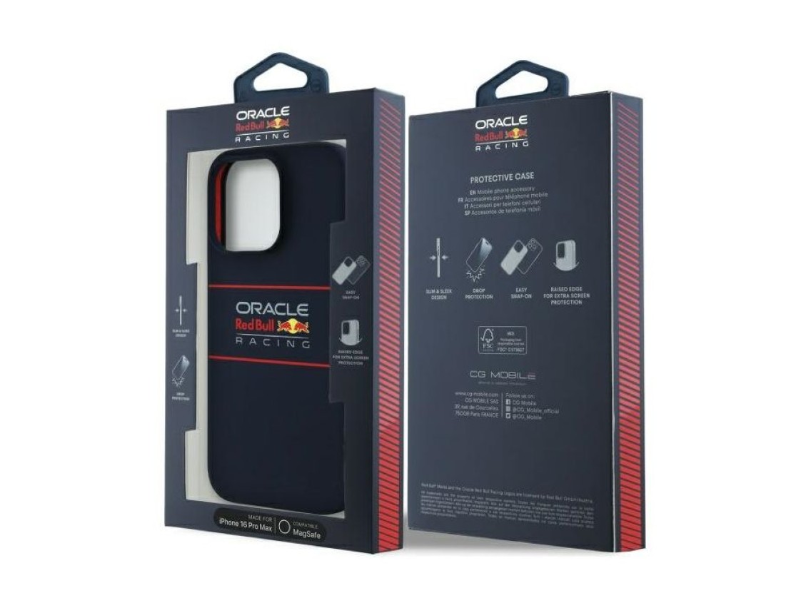 Red Bull RBHMP16X24SIHSRV iPhone 16 Pro Max 6.9" hardcase navy Silicone Horizontal Logo MagSafe