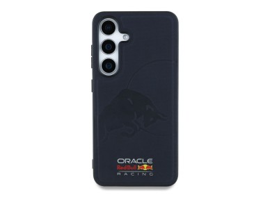 Case Red Bull Leather Meshed Debossed Bull MagSafe for Samsung Galaxy S25 navy
