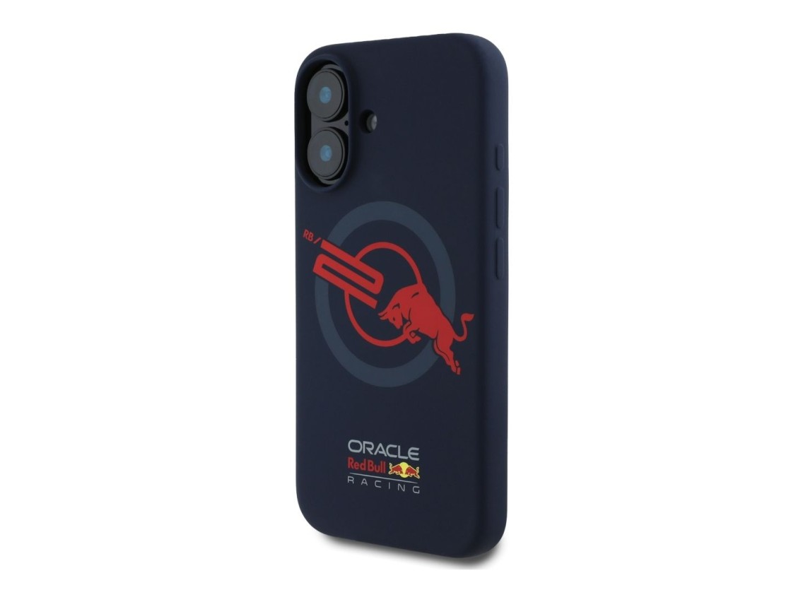Case Red Bull HC Silicone ORBR20 Logo Red Lining to iPhone 16 MagSafe navy blue