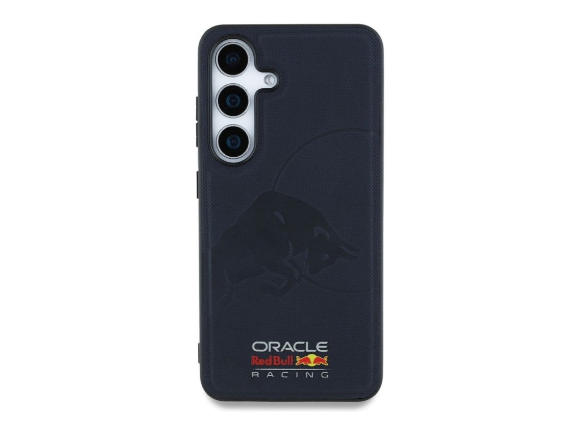 Case Red Bull Leather Meshed Debossed Bull MagSafe for Samsung Galaxy S25 navy