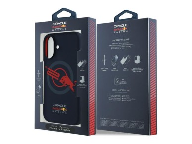 Case Red Bull HC Silicone ORBR20 Logo Red Lining to iPhone 16 MagSafe navy blue Case Red Bull HC Silicone ORBR20 Logo Red Lining to iPhone 16 MagSafe navy blue