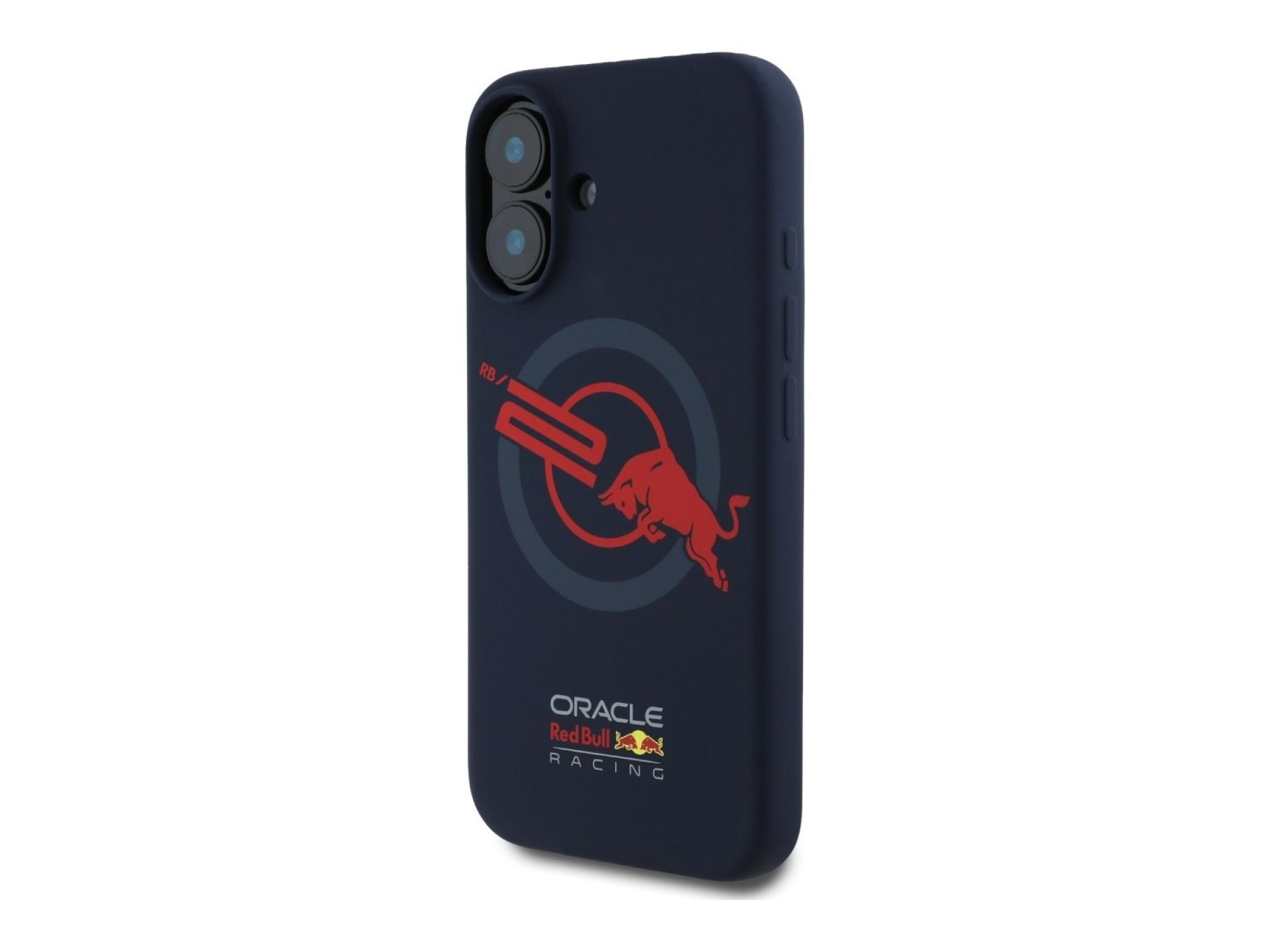 Case Red Bull HC Silicone ORBR20 Logo Red Lining to iPhone 16 MagSafe navy blue