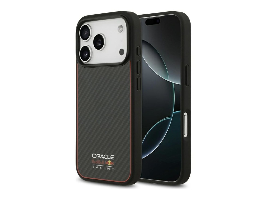 Case Red Bull Kevlar Logo Matt MagSafe for iPhone 17 Pro black