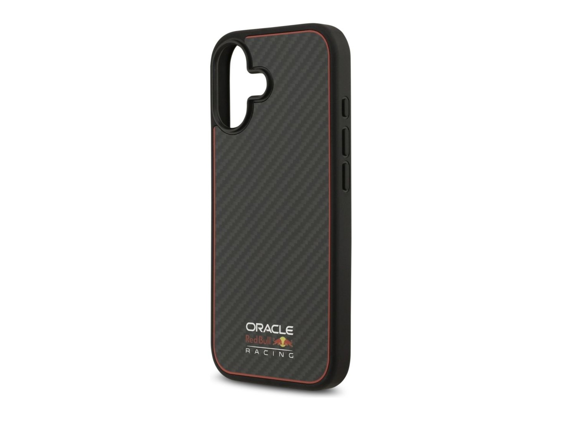 Capa Red Bull Kevlar com logo fosco MagSafe para iPhone 17 preta