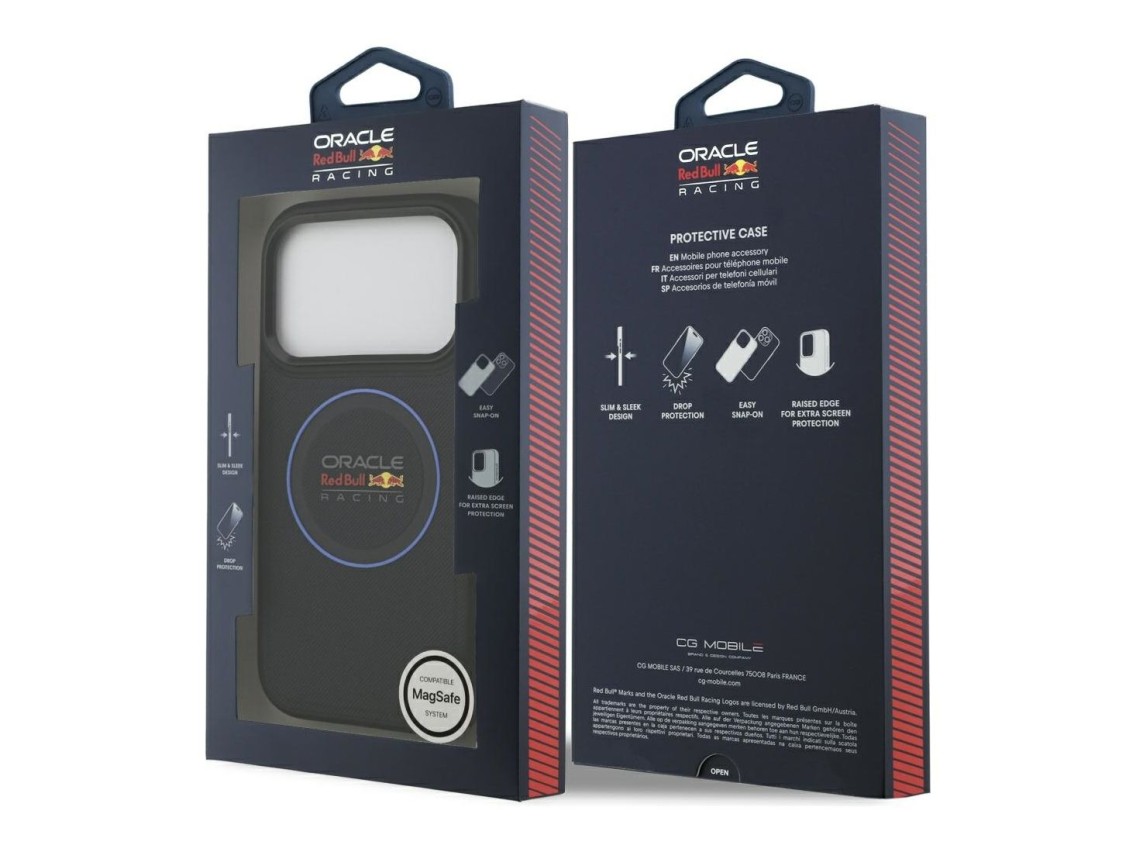 Case Red Bull Meshed Blue Ring & Metal Buttons MagSafe for iPhone 17 Pro navy