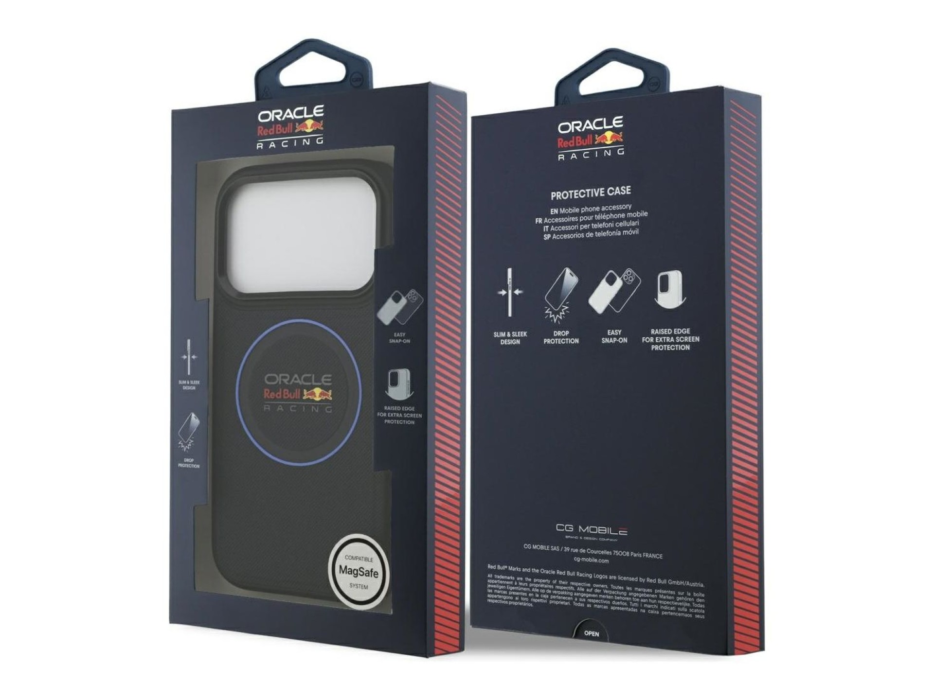 Case Red Bull Meshed Blue Ring & Metal Buttons MagSafe for iPhone 17 Pro navy