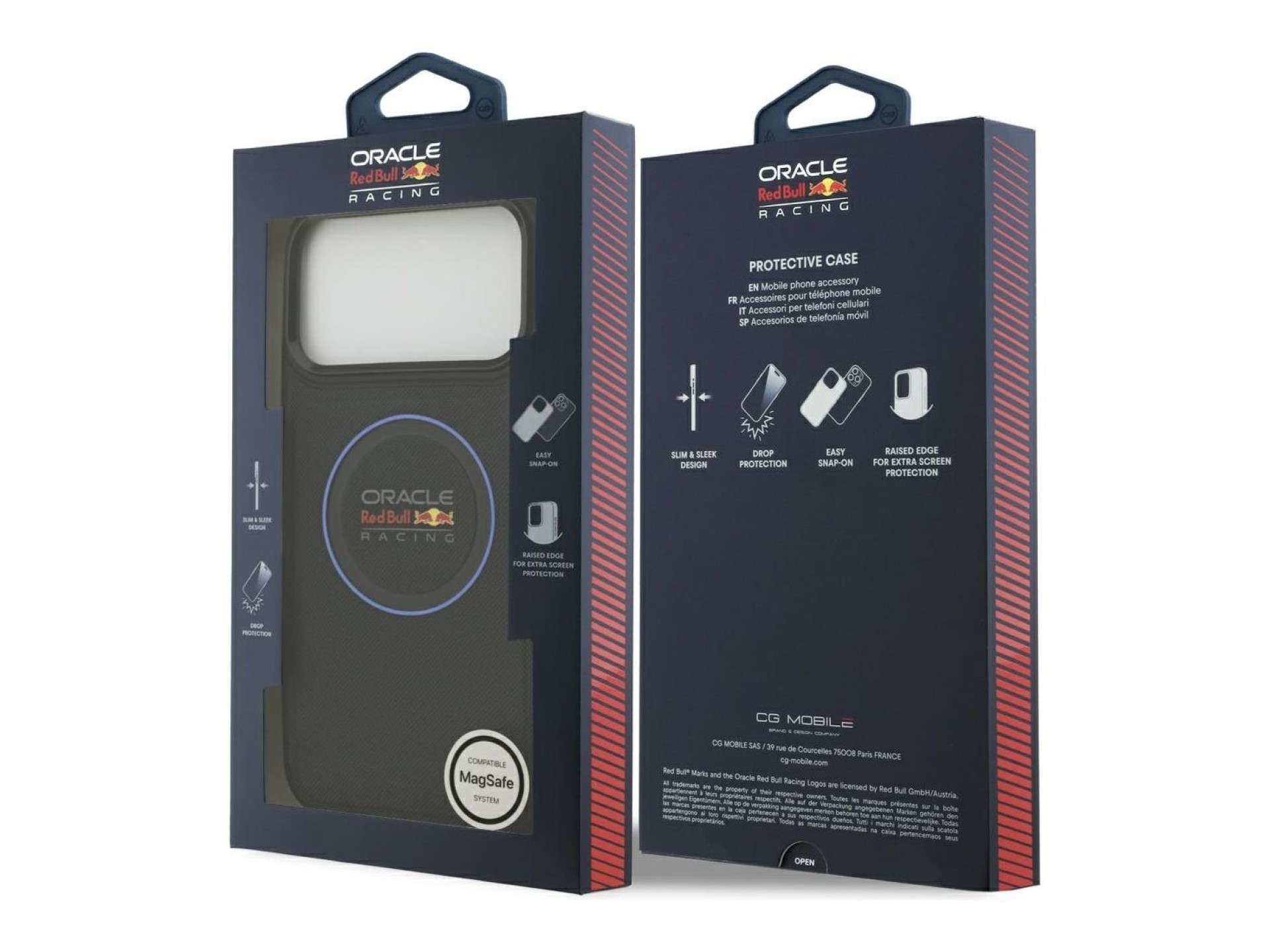 Case Red Bull Meshed Blue Ring & Metal Buttons MagSafe for iPhone 17 Pro Max navy
