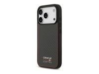 Capa Red Bull Kevlar com logo fosco MagSafe para iPhone 17 Pro preta Capa Red Bull Kevlar com logo fosco MagSafe para iPhone 17 Pro preta