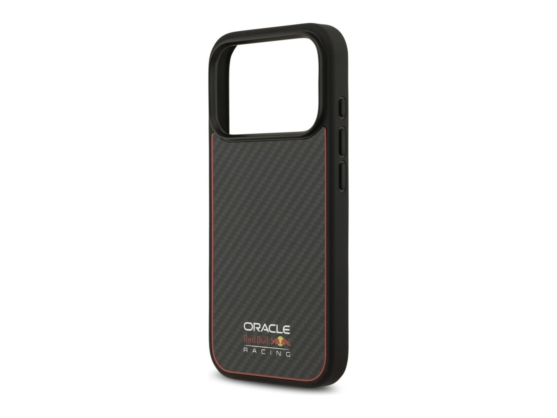 Capa Red Bull Kevlar com logo fosco MagSafe para iPhone 17 Pro preta