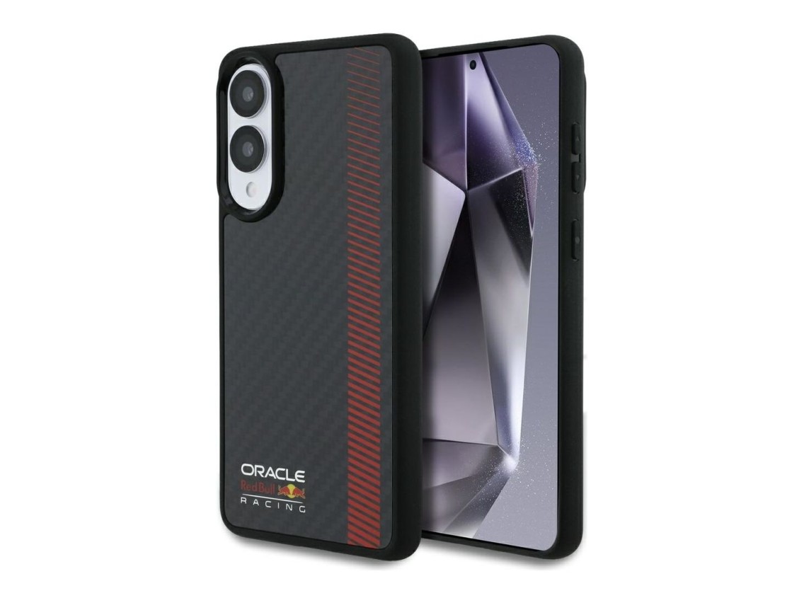 Case Red Bull Real Carbon Fiber Powerbar MagSafe for Samsung Galaxy S25 Edge black