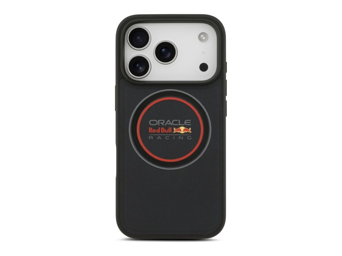 Red Bull Meshed Logo And Red Ring MagSafe Case for iPhone 17 Pro Navy Blue