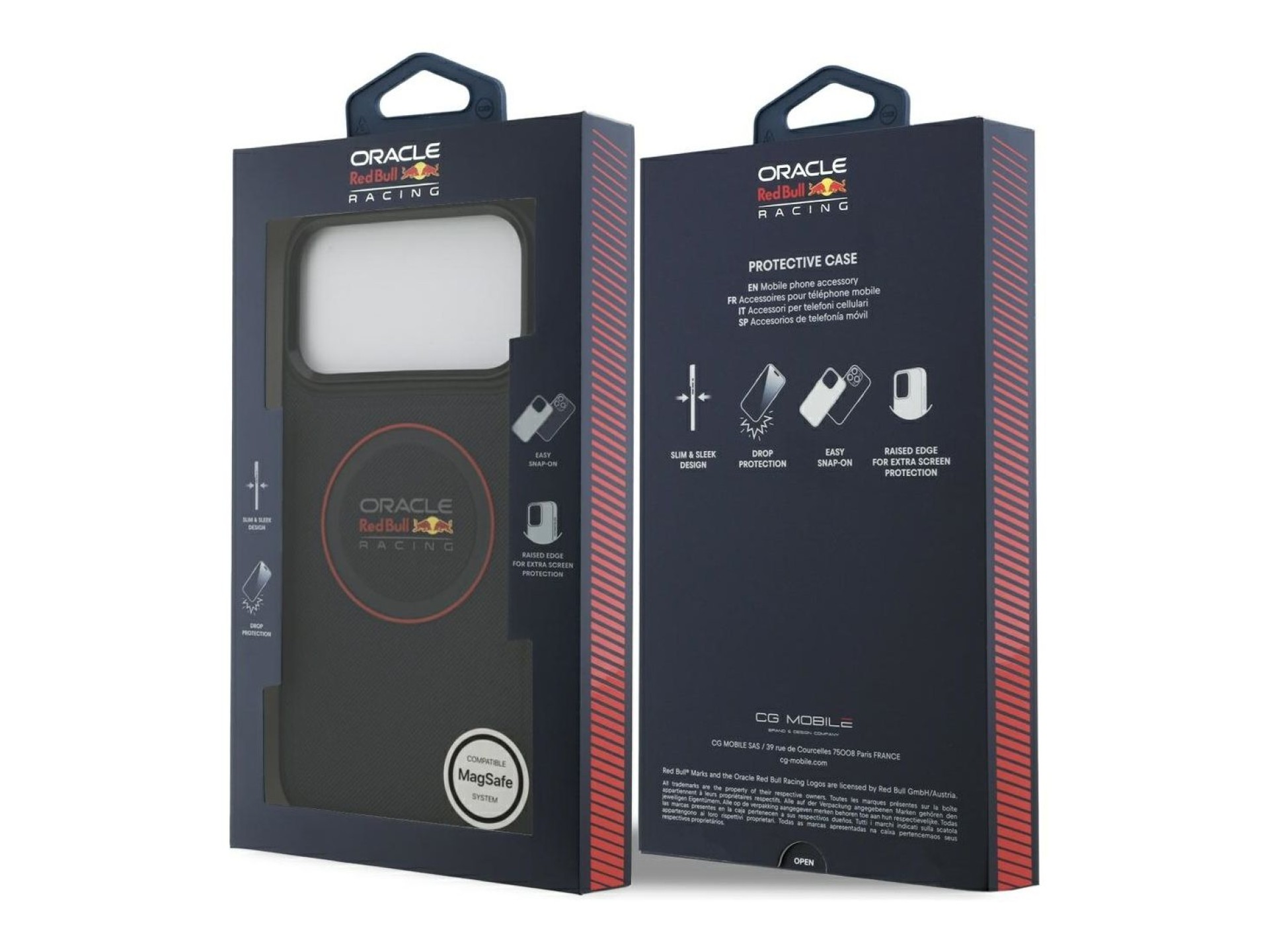 Case Red Bull Meshed Red Ring & Metal Buttons MagSafe for iPhone 17 Pro Max navy