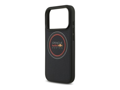 Funda MagSafe Red Bull con logo de malla y anillo rojo para iPhone 17 Pro, color azul marino. Funda MagSafe Red Bull con logo de malla y anillo rojo para iPhone 17 Pro, color azul marino.