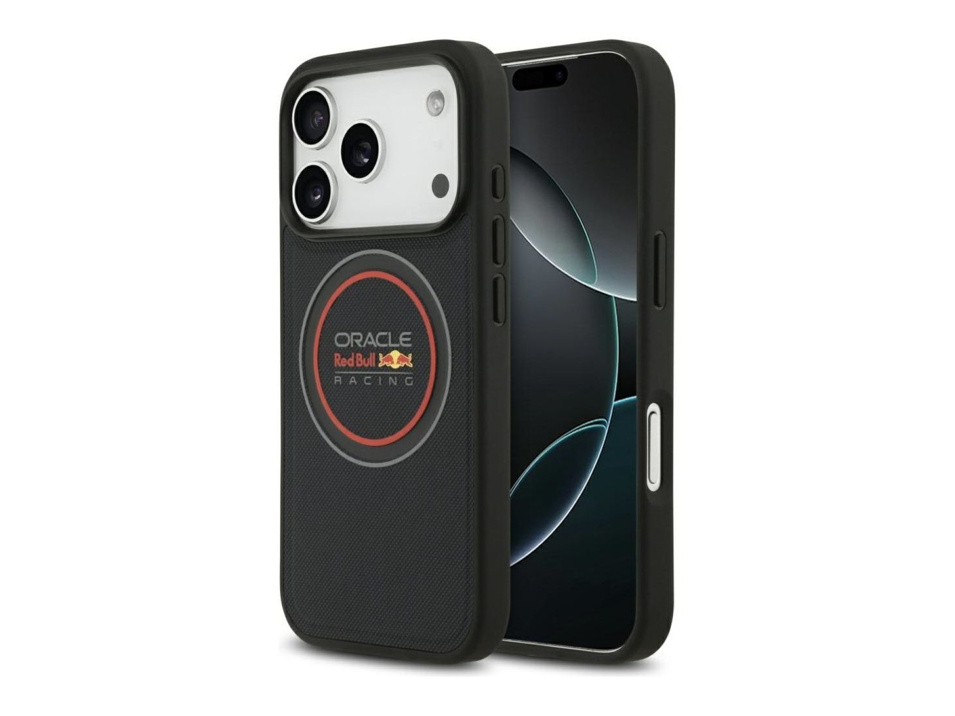 Red Bull Meshed Logo And Red Ring MagSafe Case for iPhone 17 Pro Navy Blue