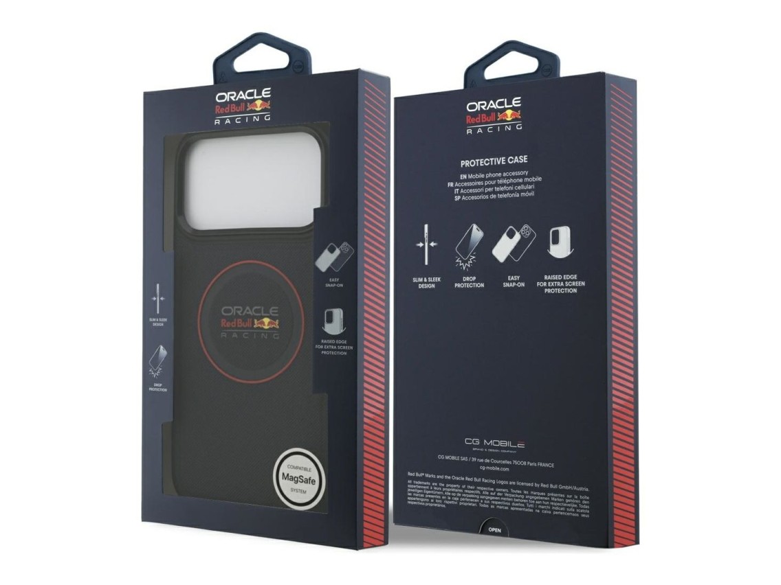 Case Red Bull Meshed Red Ring & Metal Buttons MagSafe for iPhone 17 Pro Max navy
