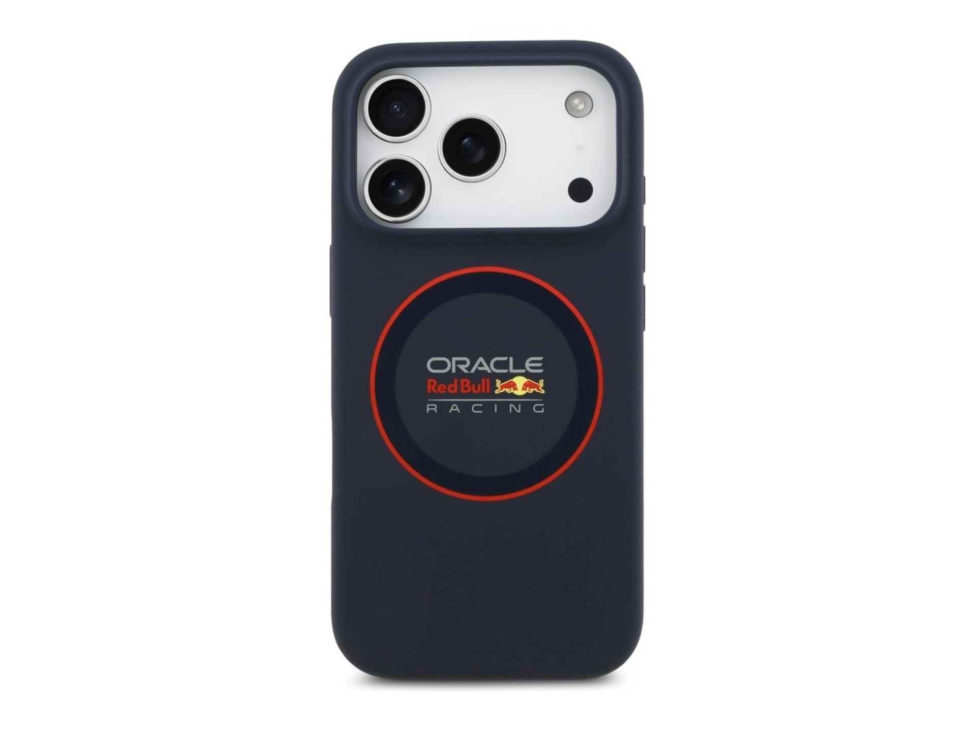Red Bull Silicone Red Ring MagSafe Case for iPhone 17 Pro Navy Blue