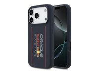 Capa MagSafe de silicone Red Bull com logotipo vertical grande para iPhone 17 Pro, azul marinho. Capa MagSafe de silicone Red Bull com logotipo vertical grande para iPhone 17 Pro, azul marinho.