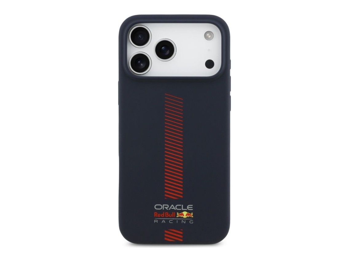 Capa MagSafe de silicone Red Bull Powerbar para iPhone 17 Pro Max Azul Marinho