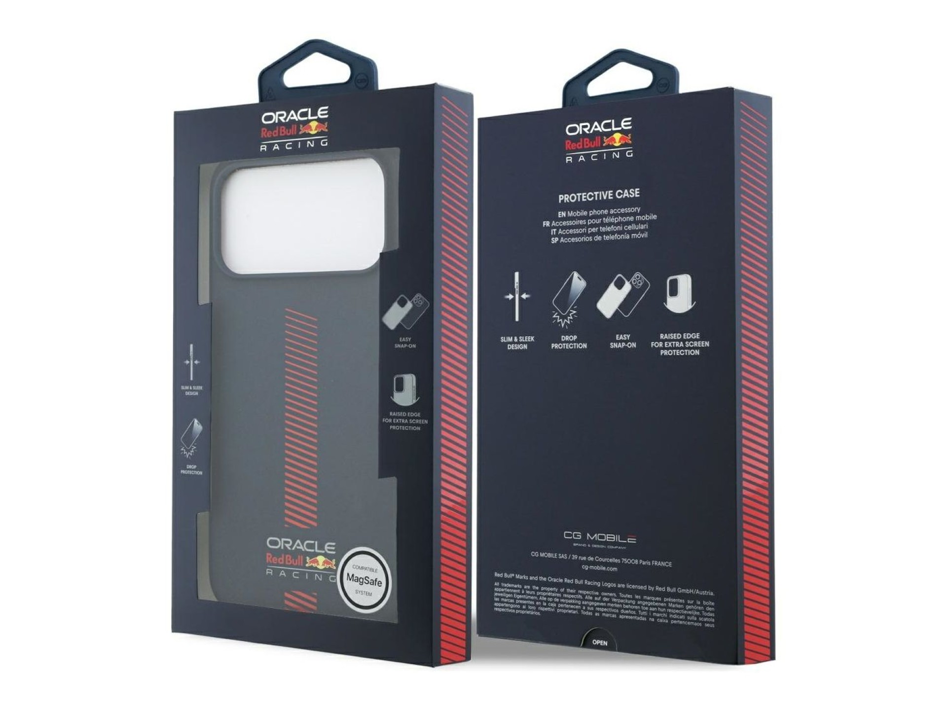 Capa MagSafe de silicone Red Bull Powerbar para iPhone 17 Pro Max Azul Marinho