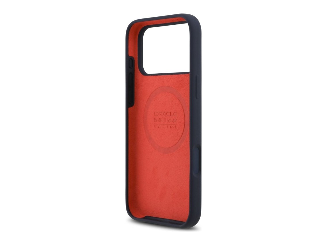 Capa MagSafe de silicone Red Bull Powerbar para iPhone 17 Pro Max Azul Marinho